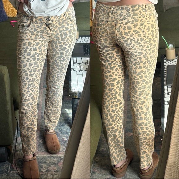 Leopard Print Low-Rise Skinny Jeans LEI, Women's Size 8 Approx. - Picture 3 of 9